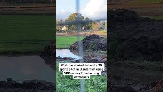 Work has started to build a 3G sports pitch in Llantarnam using S106 money from housing developers [upl. by Eibor]