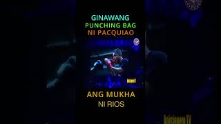 👊🇵🇭GINAWANG PUNCHING BAG NI PACQUIAO ANG MUKHA NI RIOS pinoyboxer boxing athlete pacquiao boxer [upl. by Perla]