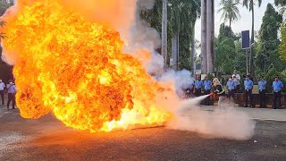 VSP Fire® Make DCP Gun Type Wheeled Fire Extinguisher Demo at Nagpur Fire Brigade [upl. by Darreg]