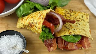 BLT Cottage Cheese Wraps Recipe [upl. by Kitchen]