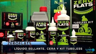 Presentación productos ZEROFLATS líquido sellante cera y kit tubeless [upl. by Beacham128]