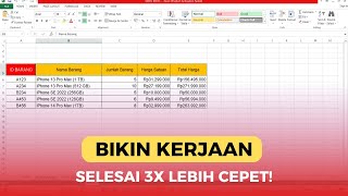 TUTORIAL EXCEL CARA BUAT TABEL OTOMATIS DI EXCEL TABEL NAMBAH SENDIRI MENGIKUTI DATA [upl. by Ennaul]