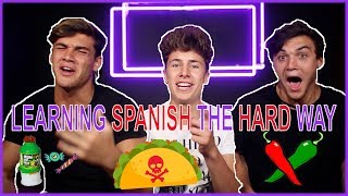 LEARNING SPANISH THE HARD WAY ft Juanpa Zurita [upl. by Yeuh678]