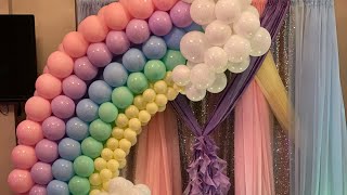 Rainbow Balloon Arch by Liz Poppin Balloons [upl. by Ah446]