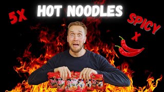 Hot Noodles Challenge  I didnt expect anything like that  5 of Spicy x2 🌶 hotnoodlechallenge [upl. by Furnary885]