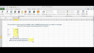 Calculating PMT Payments Time Value of Money Problems using Excel [upl. by Christophe]