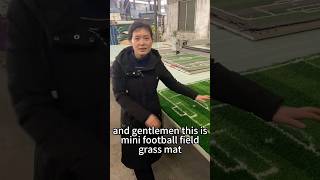 Mini football field grass mat football soccer grass turf artificialturf syntheticgrass [upl. by Ahsatsan]