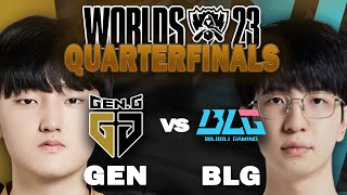 Mentale Blockade  GAME 2  GEN vs BLG  WORLDS 2023 QUARTERFINALS [upl. by Noied159]