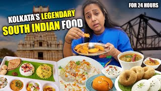 I ate SOUTH INDIAN Food for 24 Hours in Kolkata  Tomato Rice Dahi Idli Madrasi Puri Sabji amp more [upl. by Blus]