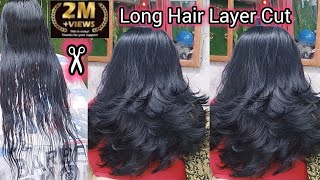 How To Long Hair Layer Cutmulti layer hair cutadvance layer haircuttutorialstep by step beginner [upl. by Heppman931]