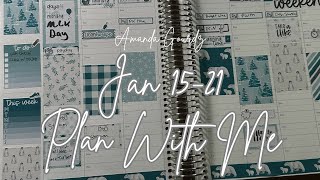 Plan With Me  January 1521  Erin Condren Hourly  PlannerKate [upl. by Celeski676]