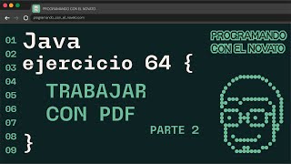 Ejercicio 64 JAVA  TRABAJAR CON PDF  PARTE 2 [upl. by Francoise]