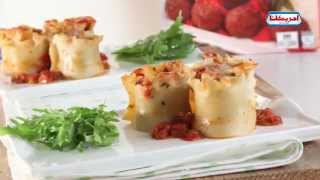 Meatballs Lasagna Rolls  لفائف اللازانيا بكرات اللحم [upl. by Melanie264]