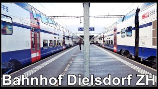 Kleiner Bahnhof bei Dielsdorf ZH Kanton Zürich Schweiz [upl. by Olympe]