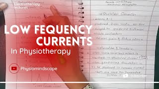 Low Frequency Current in Physiotherapy Faradic Sinusoidal Interrupted Direct amp Diadynamic Current [upl. by Gorski]