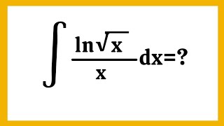 integral of ln√x x  integration  ln function [upl. by Norwood]