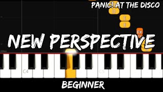 Panic at the Disco  New Perspective  Easy Beginner Piano Tutorial  For 1 Hand [upl. by Rozele]