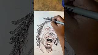 NEW Sketchbook Drawing INKING Hair Part Two [upl. by Lynnett]