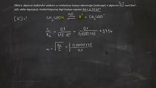878 Oblicz stężenie kationów wodoru w roztworze kwasu etanowego octowego o stężeniu 01 moldm³ [upl. by Aidan]