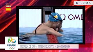 Primer aniversario del histórico oro olímpico de Mireia Belmonte en Río 2016 [upl. by Thurlow985]