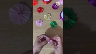 DIY Ribbon Flowers  How to make ribbon flowers flower art fabricflower craft short shorts [upl. by Einnor424]