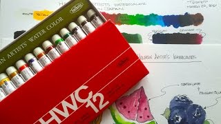 Holbein Artists Watercolors and comparison [upl. by Skeie]