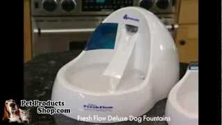 PetProductsShop  Fresh Flow Deluxe Dog Fountains [upl. by Eddi]