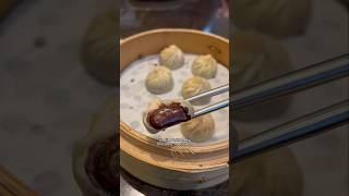 Chocolate mochi soup dumplings  sea salt cream  Din Tai Fung [upl. by Britteny295]