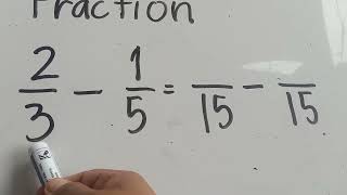 subtracting Dissimilar Fraction [upl. by Rufina]