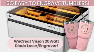 Wecreat Vision Easiest Laser Engraver Ever How To Engrave Tumblers [upl. by Grevera]