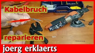 Kabelbruch reparieren an einem Elektrowerkzeug Haushaltsgerät Tutorial Nr223 [upl. by Joktan]