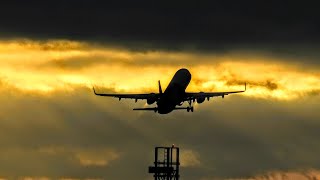 Morning Departures at Leeds Bradford Airport LBA  11112022 [upl. by Ihsorih646]