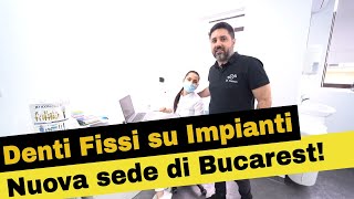 Denti fissi su impianti Il Tour della clinica di Bucarest Dr Palmas [upl. by Higgins948]