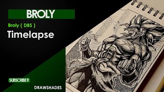 Broly  DBS  Cross Hatching  Timelapse [upl. by Ermin689]