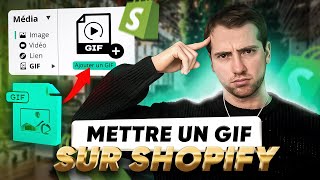 Comment mettre un GIF sur Shopify Tuto 2024 [upl. by Zoila25]