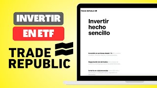 Cómo Invertir en ETF en Trade Republic Tutorial Sencillo [upl. by Aisital]