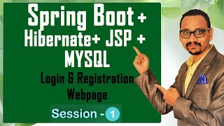 Spring Boot Project Session1 LoginRegistration using Hibernate MySql JSP Springboot STS [upl. by Albers]