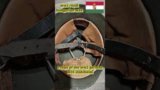 ww2 royal Hungarian m38 stahlhelm copy of m35 stahlhelm shorts shortvideo [upl. by Loftis]