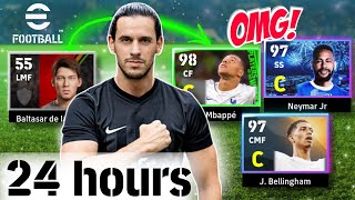 WHAT can you achieve in UNDER 24 HOURS in eFootball WITHOUT COINS 🥼🧐🧪 [upl. by Elga]