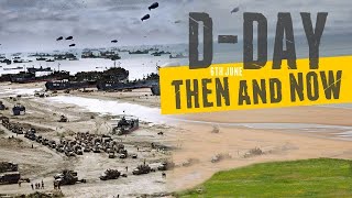 DDay Normandy Then and Now  No pictures  real film [upl. by Portuna]