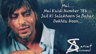 Main Qaidi Number 786 Shahrukh Khan  Veer Zaara [upl. by Evita]