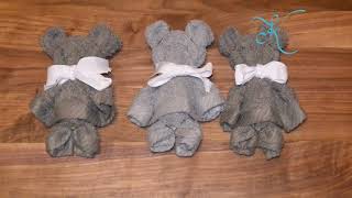 DIY Teddy Bear Washcloth Towel Favors Tutorial  How To Baby Shower Ideas [upl. by Yemarej767]