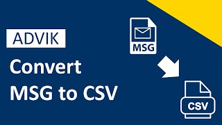 How to Convert MSG to CSV File Format Complete Tutorial [upl. by Anneirb21]