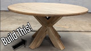 round dining table  how to build an X base [upl. by Lyford]