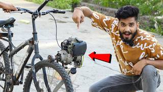 800₹ में बनाए किसी भी साइकिल को मोटरसाइकिल  How to Convert a Bicycle into a Motorcycle Bike [upl. by Tirrag]