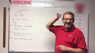 Dynamics  Lesson 2 Rectilinear Motion Example Problem [upl. by Crean]