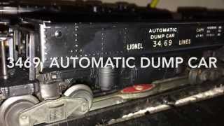 Postwar Lionel 3469 Automatic Coal Dump Car [upl. by Gaulin82]