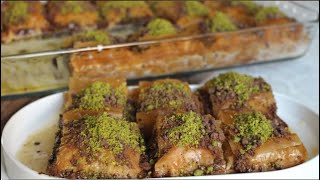 Véritable recette de Baklava Turc très facile  Baklava au Chocolat et lait  réputé en Turquie [upl. by Basil779]