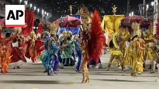 Six top samba schools shine in Rio de Janeiro Carnival parade [upl. by Yttisahc]