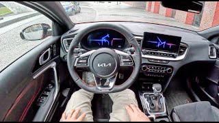 2023 Kia ProCeed Shooting Brake GT 16 TGDI 204HP0100 POV Test Drive 1663 Joe Black [upl. by Nuavahs]